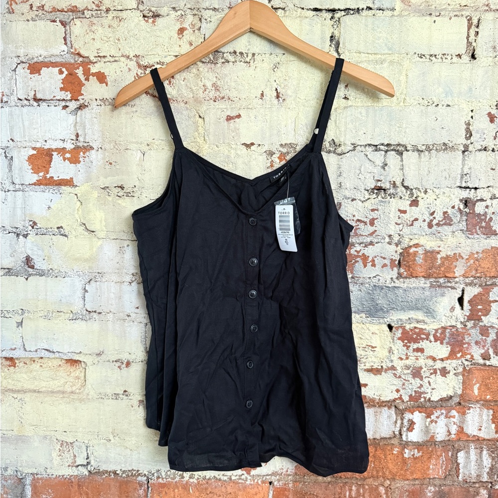 Torrid Black Button-Front Camisole